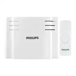 Walmart Philips Battery-Operated 8-Melody Doorbell Kit, One Push Button, White, DES1180W/27 offer