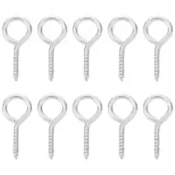 Walmart 10pcs Heavy Duty Eye Hooks Durable Metal Eye Screws Hooks Screw in Eye Hooks offer