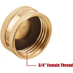 Walmart 2024 TOP! Garden Hose Female End Cap, Brass Spigot Cap with Extra 12 Washers, 3/4 Inch, 4-Pack offer