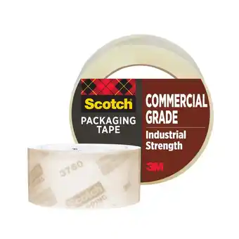 Walmart Scotch Commericial Grade Packaging Tape, Clear, 2 x 60 yds, 1 Roll offer