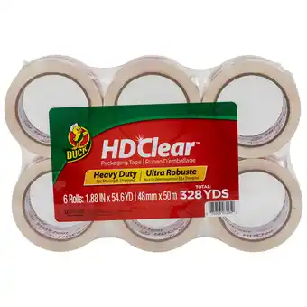 Walmart Duck HD Clear Packaging Tape, 1.88 in. x 54.6 yd., 6 Rolls offer