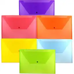 Walmart JAM Paper Plastic Snap Envelopes, 9.8x14.5, 12/Pack, Assorted offer