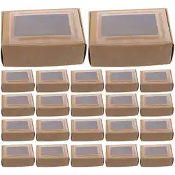 Walmart Narrster 50Pcs Packaging Boxes with Window Cookie Wrapping Boxes Treat Packaging Boxes offer