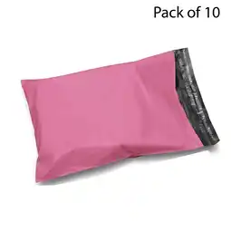 Walmart 10 Pack Pink Poly Bag Mailers | 6 x 9 Glossy Plastic Durable, Stylish, and Cost-Effective | RADYAN offer