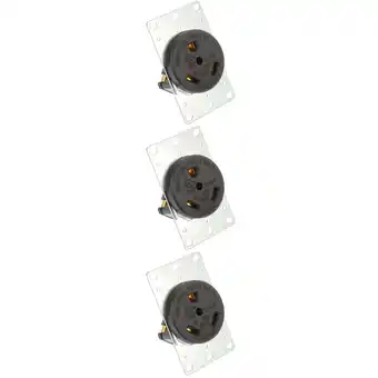 Walmart Set of 3 30 Amp Rv Outlet Receptacle for Travel Accessories Sockets Industrial Abs offer