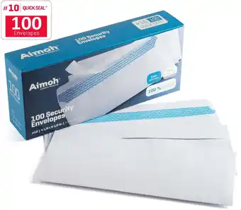 Walmart 10 Security Tinted SelfSeal Windowless Envelopes 41/8 x 91/2 - 100 Count (34100) offer