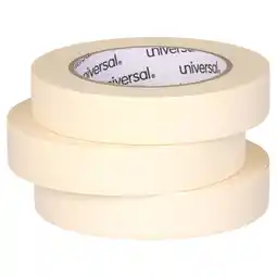 Walmart Universal UNV51301 3 in. Core 24 mm x 54.8 mm General Purpose Masking Tape - Beige (3/Pack) offer