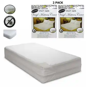 Walmart 2X Twin Size Bed Mattress Cover Zipper Plastic Waterproof Bed Bug Protector Mite offer