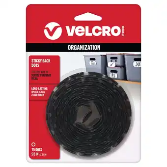 Walmart VELCRO Brand Organization Sticky Back Dots, Black 5/8 75 Circles 90089 offer