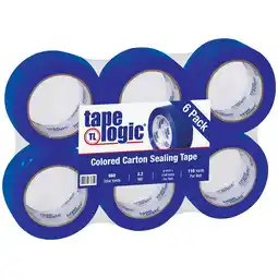 Walmart Tape Logic Carton Sealing Tape 2.2 Mil 2 x 110 yds. Blue 6/Case T90222B6PK offer