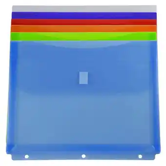 Walmart JAM Paper Plastic 3, Hole Envelopes, 8.6x11.5x1, 12/Pack, Assorted, 1 Inch Expansion offer