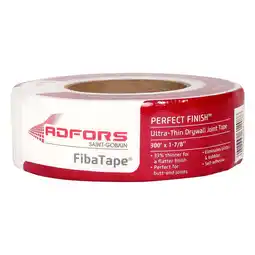 Walmart Saint-Gobain ADFORS Fiba Tape 300 ft. L X 1-7/8 in. W Fiberglass Mesh White Self Adhesive Drywall Jo offer