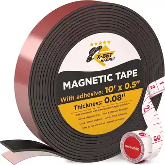 Walmart X-bet Flexible Magnetic Tape , Magnetic Strips (1/2 Inch x 10 Ft) offer