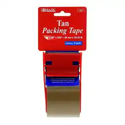 Walmart BAZIC Tan Packing Tape w/ Dispenser 1.88 X 800, 1-Pack offer