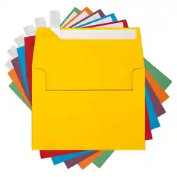 Walmart JAM Paper A6 Envelopes, Peel & Seal, 4 3/4 x 6 1/2, Assorted, 150 Per Pack offer