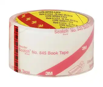 Walmart Scotch 845 Book Tape, Crystal Clear, 2 x 15 yards, 3 Core offer