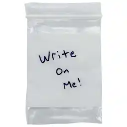 Walmart Rok 4 x 6 Resealable 2mm Thick Zip Poly Bag with White Write-On Block, 1000 Pack offer