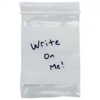 Walmart Rok 4 x 6 Resealable 2mm Thick Zip Poly Bag with White Write-On Block, 1000 Pack offer