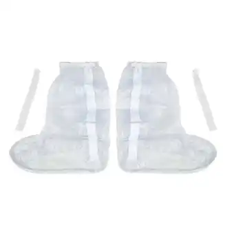 Walmart Shoe Cover For Men Women Rain Boots Waterproof With Thickened Edge/Zipper/Elastic Bandage White XL offer