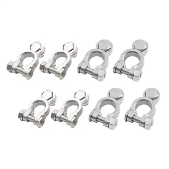 Walmart Unique Bargains 8pcs DC 12V-24V Car Battery Terminals Positive Negative Connectors Clamp offer