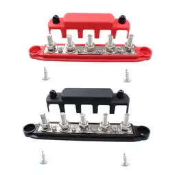 Walmart jiaping 2 Pieces Bus Bar 5 Post Power Distribution Blocks for Yacht Trailer Car M6 offer