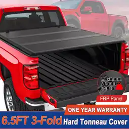 Walmart MOSTPLUS 6.5FT FRP Hard Bed Tonneau Cover for 2014-2019 Chevy Silverado GMC Sierra 1500 offer