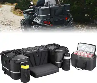 Walmart KEMIMOTO 74L Large ATV Cargo Bag w/ Cooler Waterproof Storage Rear Rack Seat Cushion Padded Bottom offer