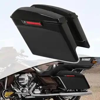 Walmart Kojem Black ABS Plastic Motorcycle Bags with Waterproof for Electra Glide, (2-Piece) offer