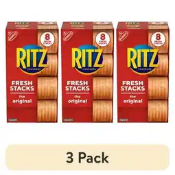 Walmart (3 pack) RITZ Fresh Stacks Original Crackers, Travel Snacks, 11.8 oz (8 Multi Snack Packs) offer