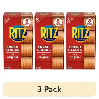 Walmart (3 pack) RITZ Fresh Stacks Original Crackers, Travel Snacks, 11.8 oz (8 Multi Snack Packs) offer