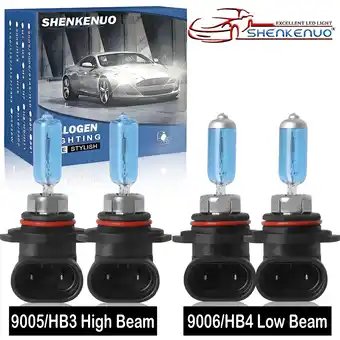 Walmart For Corvette C5 1997-2004 Halogen Headlight High Low Beam Bulbs 9005+9006,100W 4200K offer