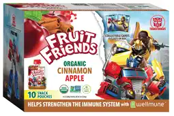 Walmart (10-pack) Fruit Friends Transformers Organic Apple Cinnamon Applesauce Fruit Pouch, 3.2 oz offer