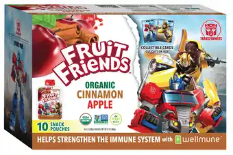 Walmart (10-pack) Fruit Friends Transformers Organic Apple Cinnamon Applesauce Fruit Pouch, 3.2 oz offer