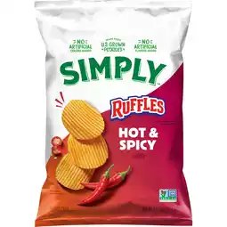 Walmart Ruffles Simply Potato Chips Hot & Spicy Flavored, 7.5 oz Bag offer