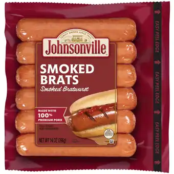 Walmart Johnsonville Smoked Bratwurst, 6 Links, 14 oz offer