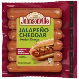 Walmart Johnsonville Jalapeno & Cheddar Smoked Sausage, 6 Links, 14 oz offer