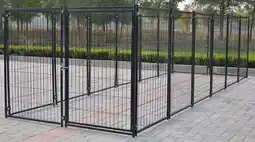 Walmart Omitree 9 x 9 x 3.93 ft Modular Dog Exercise Fence Barrier Pet Cat Run New Pen offer