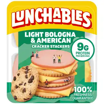 Walmart Lunchables Light Bologna & American Cheese Cracker Stackers Kids Lunch Snack, 3.1 oz Tray offer