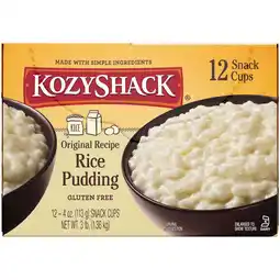 Walmart Kozy Shack Original Recipe Rice Pudding, 48 oz, 12 Count offer