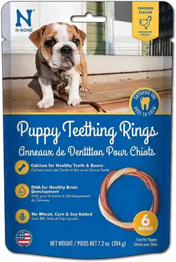 Walmart N-Bone Puppy Teething Ring, Dried Chews for Dogs, Chicken Flavor, 6-count, 7.2 oz offer