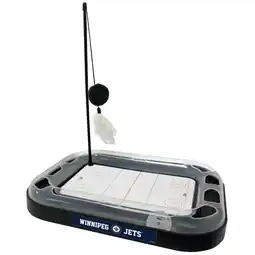 Walmart Pets First NHL Winnipeg Jets CAT Scratcher Toy with Catnip Plush & Feather Cat Toy 5-in-1 Kitty Toy offer