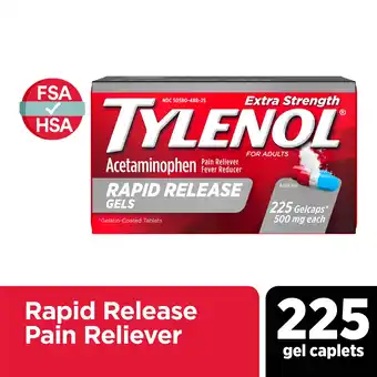 Walmart Tylenol Extra Strength 500 mg Acetaminophen Rapid Release Gels, 225 Ct offer