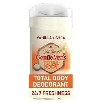 Walmart Old Spice Whole Body Deodorant for Men, Total Body Aluminum Free Stick, Vanilla + Shea, 3oz offer