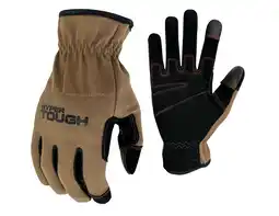 Walmart Hyper Tough Cotton Duck Canvas Utility, Unisex Work Gloves, Brown, Medium, HT88981-23 offer