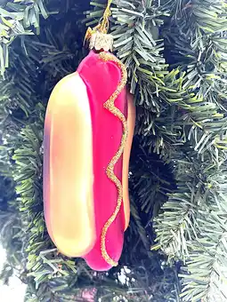 Walmart Kurt S. Adler Art Deco Hot Dog Glass Ornament offer