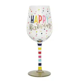 Walmart Raise a Glass Happy Birthday Wine Glass offer