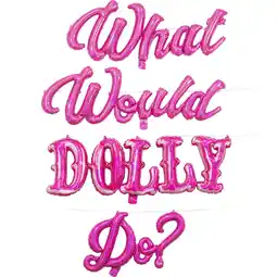 Walmart Dolly Parton Pink What Would Dolly Do Balloon Banner offer