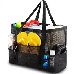 Walmart ZOUYUE Foldable Beach 8 Pockets Mesh Tote Bag offer