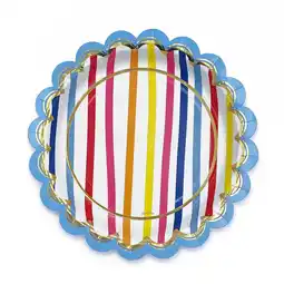 Walmart Packed Party 'Seeing Stripes' 9 Round Paper Dinner Plates 10 Ct offer