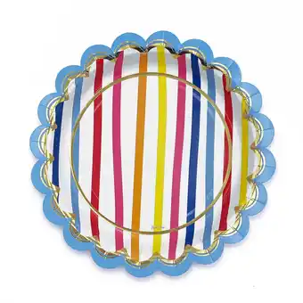 Walmart Packed Party 'Seeing Stripes' 9 Round Paper Dinner Plates 10 Ct offer